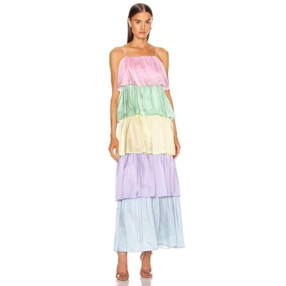 Olivia Rubin Neapolitan Colorblock Cici silk Dress - Picture 1 of 11